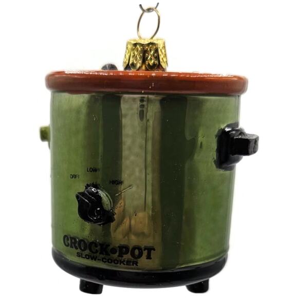 Crock Pot Slow Cooker Kitchen Ornament Cody Foster Glass Christmas Decoration - Picture 2 of 8